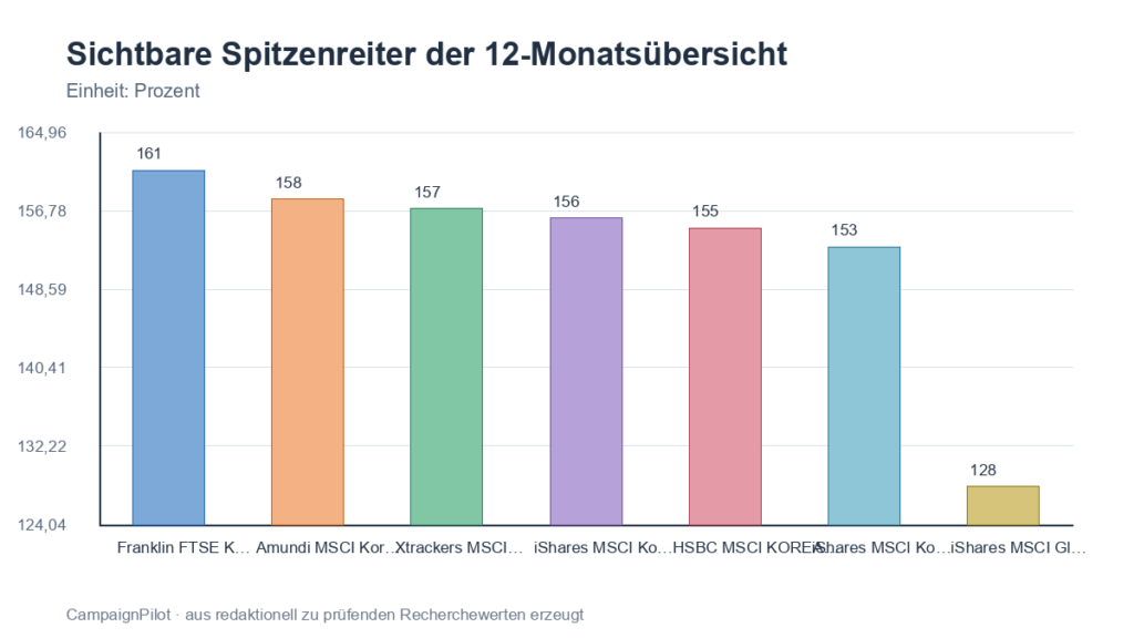 Die weltweit stärksten ETFs der vergangenen zwölf Monate